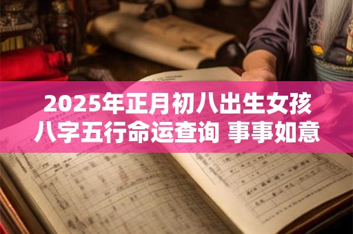 2025年正月初八出生女孩八字五行命运查询 事事如意财运亨通