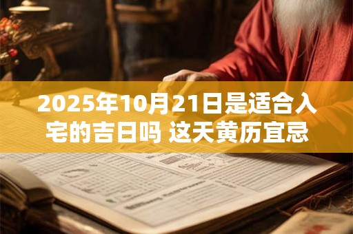 2025年10月21日是适合入宅的吉日吗 这天黄历宜忌