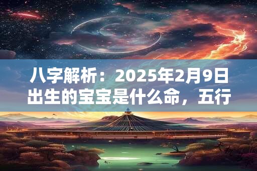八字解析：2025年2月9日出生的宝宝是什么命，五行缺什么