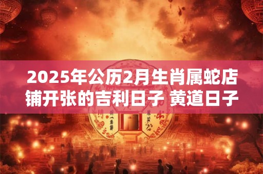 2025年公历2月生肖属蛇店铺开张的吉利日子 黄道日子查询
