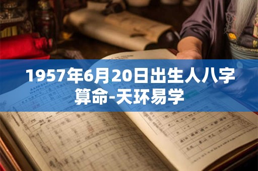 1957年6月20日出生人八字算命-天环易学