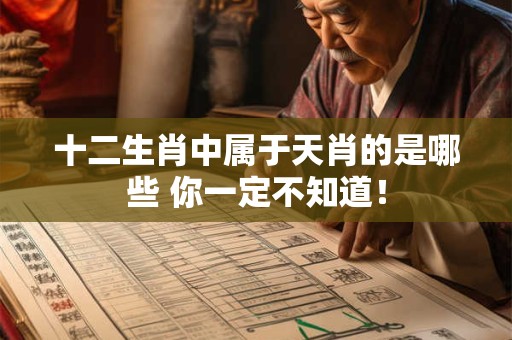 十二生肖中属于天肖的是哪些 你一定不知道！