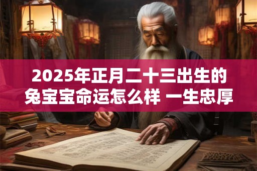 2025年正月二十三出生的兔宝宝命运怎么样 一生忠厚做事自信