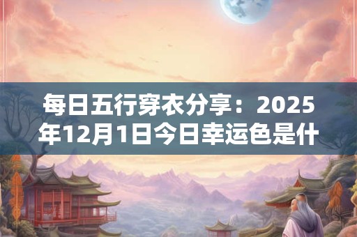每日五行穿衣分享：2025年12月1日今日幸运色是什么
