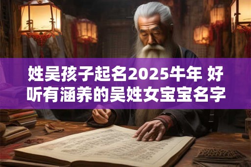姓吴孩子起名2025牛年 好听有涵养的吴姓女宝宝名字
