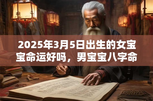 2025年3月5日出生的女宝宝命运好吗，男宝宝八字命运查询