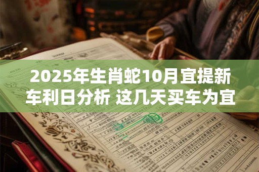 2025年生肖蛇10月宜提新车利日分析 这几天买车为宜