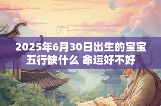 2025年6月30日出生的宝宝五行缺什么 命运好不好