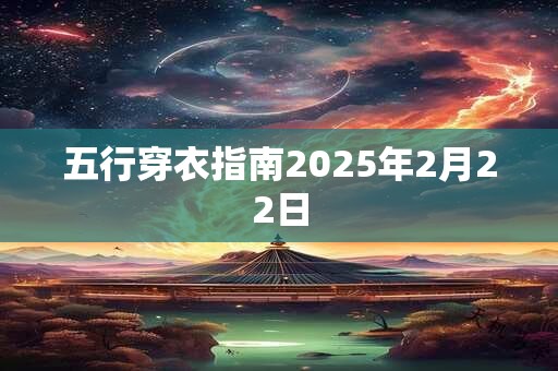 五行穿衣指南2025年2月22日