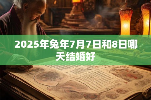 2025年兔年7月7日和8日哪天结婚好