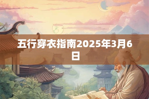 五行穿衣指南2025年3月6日