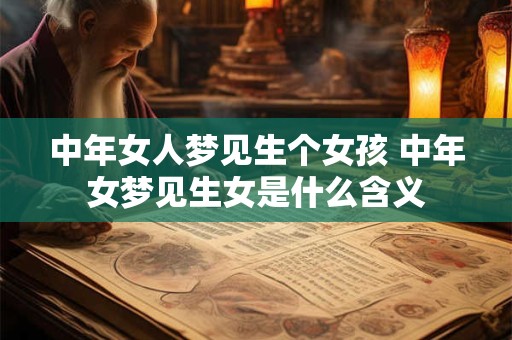 中年女人梦见生个女孩 中年女梦见生女是什么含义