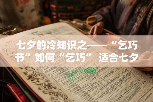 七夕的冷知识之——“乞巧节”如何“乞巧” 适合七夕表白的句子
