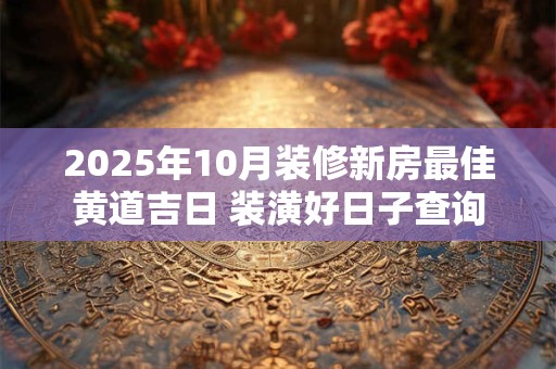 2025年10月装修新房最佳黄道吉日 装潢好日子查询