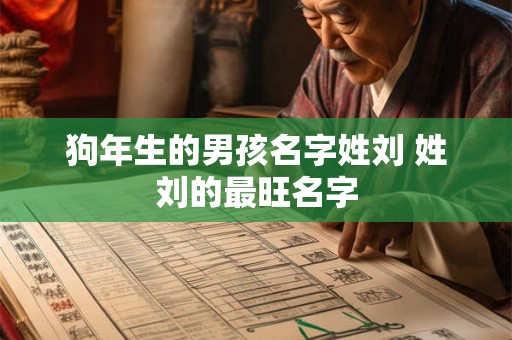 狗年生的男孩名字姓刘 姓刘的最旺名字