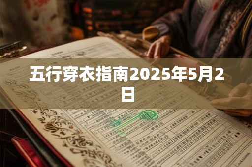 五行穿衣指南2025年5月2日