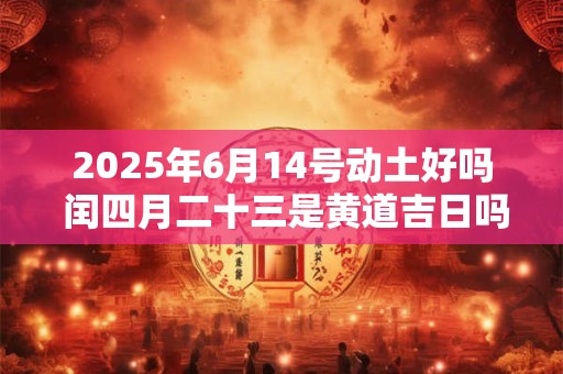 2025年6月14号动土好吗 闰四月二十三是黄道吉日吗
