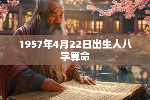 1957年4月22日出生人八字算命 1957年4月22日出生人八字算命