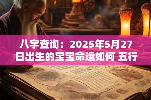 八字查询：2025年5月27日出生的宝宝命运如何 五行缺什么