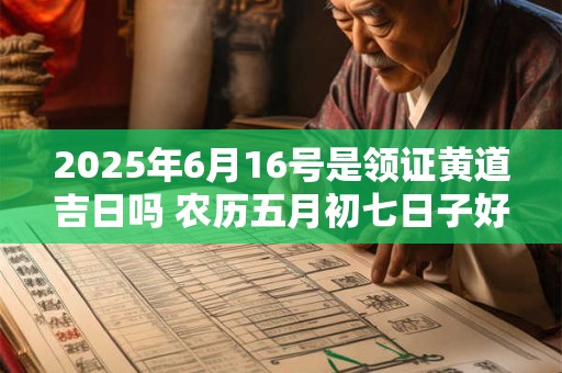 2025年6月16号是领证黄道吉日吗 农历五月初七日子好吗