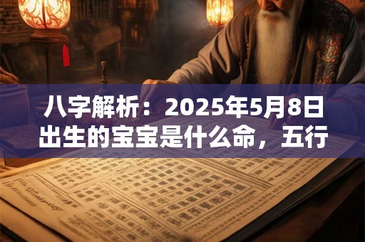 八字解析：2025年5月8日出生的宝宝是什么命，五行缺什么