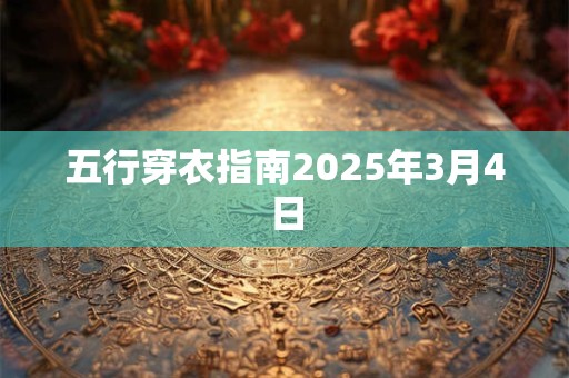 五行穿衣指南2025年3月4日