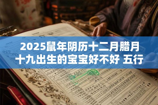 详细阅读:2025鼠年阴历十二月腊月十九出生的宝宝好不好 五行缺什么 2025鼠年阴历十二月腊月十九出生的宝宝好不好 五行缺什么