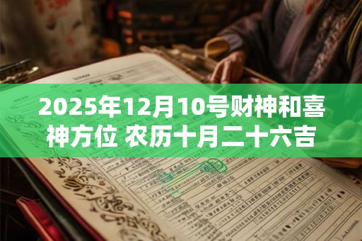2025年12月10号财神和喜神方位 农历十月二十六吉时查询