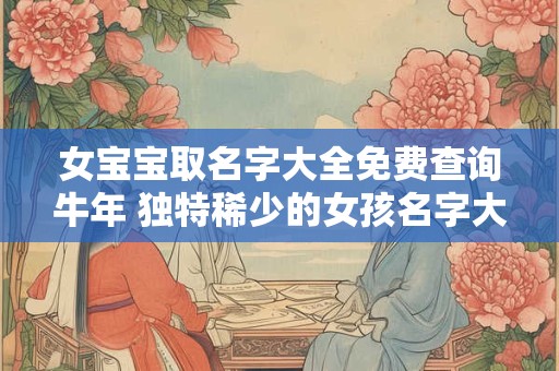 女宝宝取名字大全免费查询牛年 独特稀少的女孩名字大全