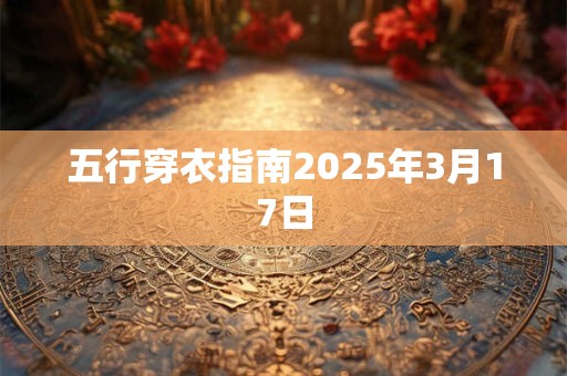五行穿衣指南2025年3月17日