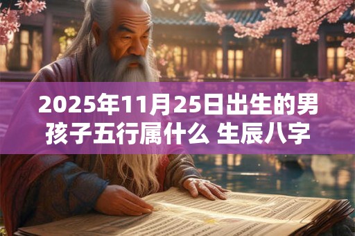 2025年11月25日出生的男孩子五行属什么 生辰八字取名