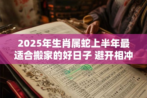 2025年生肖属蛇上半年最适合搬家的好日子 避开相冲生肖