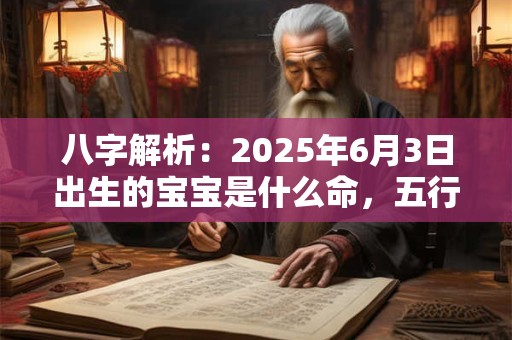 八字解析：2025年6月3日出生的宝宝是什么命，五行缺什么