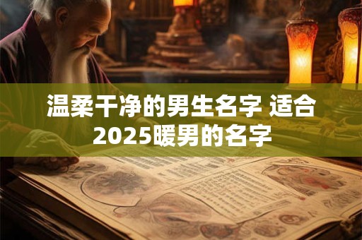 温柔干净的男生名字 适合2025暖男的名字