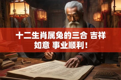 十二生肖属兔的三合 吉祥如意 事业顺利！