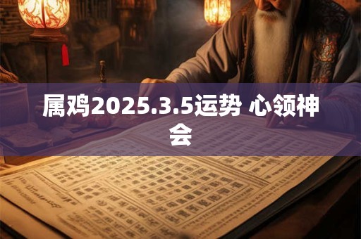 属鸡2025.3.5运势 心领神会