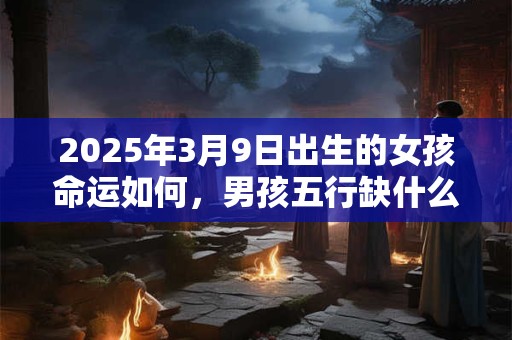 2026年3月9日出生的女孩命运如何，男孩五行缺什么