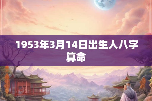 1953年3月14日出生人八字算命 1953年3月14日出生人八字算命