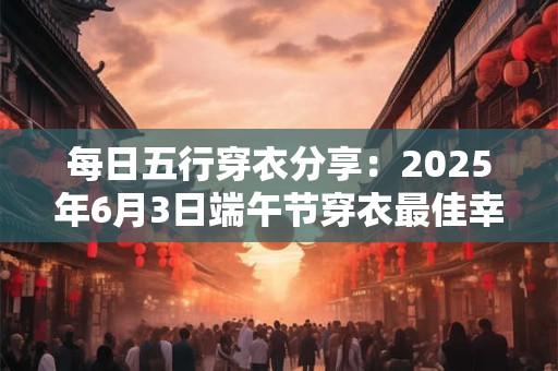 每日五行穿衣分享：2025年6月3日端午节穿衣最佳幸运色