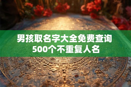 男孩取名字大全免费查询 500个不重复人名 男孩取名字大全免费查询 500个不重复人名