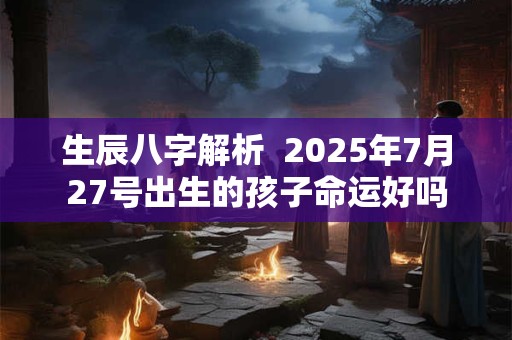 生辰八字解析 2025年7月27号出生的孩子命运好吗 生辰八字解析 2025年7月27号出生的孩子命运好吗