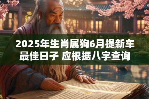 2025年生肖属狗6月提新车最佳日子 应根据八字查询