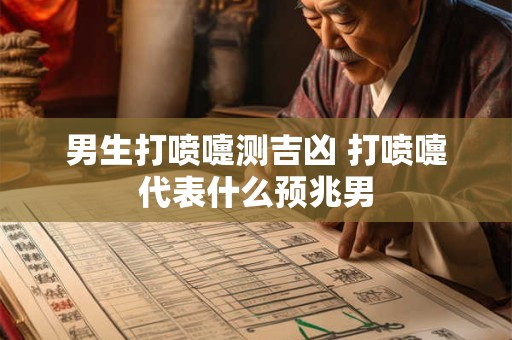 男生打喷嚏测吉凶 打喷嚏代表什么预兆男