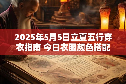 2025年5月5日立夏五行穿衣指南 今日衣服颜色搭配查询