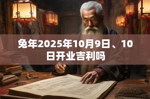 兔年2025年10月9日、10日开业吉利吗