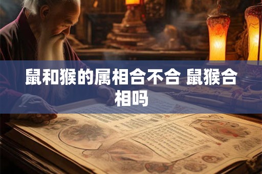 鼠和猴的属相合不合 鼠猴合相吗