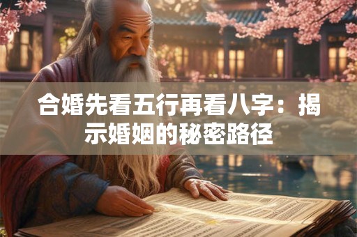 合婚先看五行再看八字：揭示婚姻的秘密路径