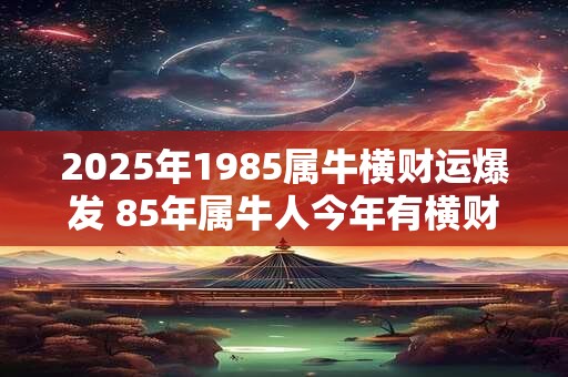 2025年1985属牛横财运爆发 85年属牛人今年有横财吗