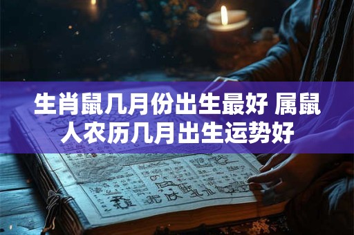 生肖鼠几月份出生最好 属鼠人农历几月出生运势好