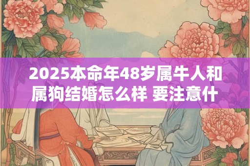 2025本命年48岁属牛人和属狗结婚怎么样 要注意什么
